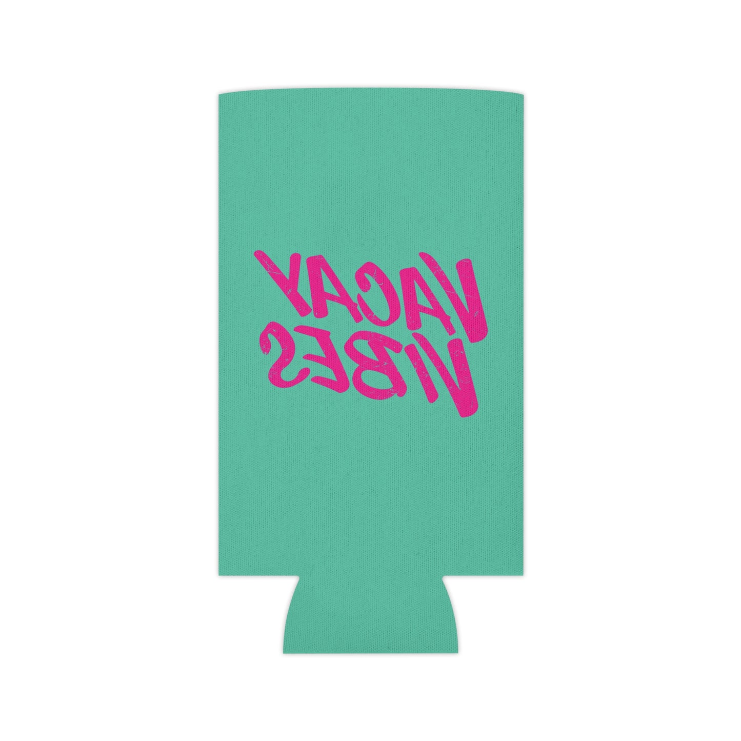 Tropical Teal Koozie with Pink Script