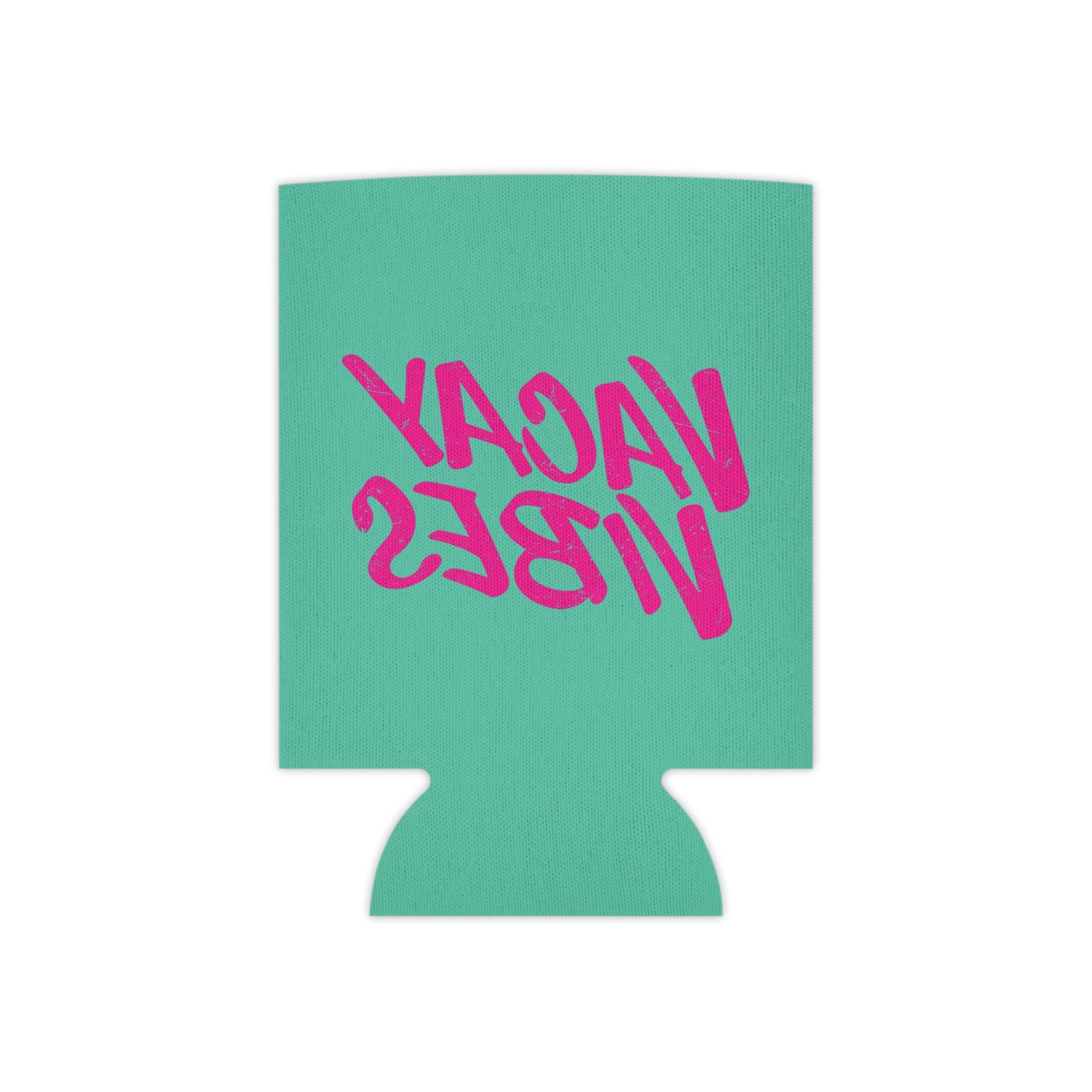 Tropical Teal Koozie with Pink Script